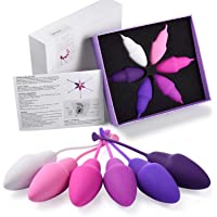 YUECHAO Kegel - Juego de 6 pelotas de silicona para entrenamiento de pélvico en el suelo- fortalece los músculos…